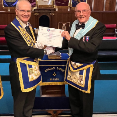 Dundas Lodge donation
